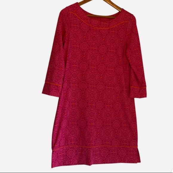 Lands' End UV UPF 50 Long Sleeve PINK Dress SPF COVER UP BOAT BEACH Sm - Picture 1 of 7